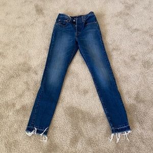 Levi’s 501 high waist button fly skinny jeans